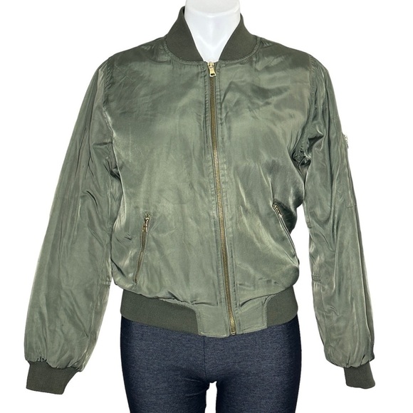 Kendall & Kylie green jacket zip up small - Picture 4 of 11